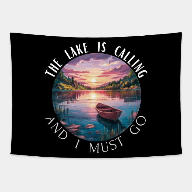 The Lake is Calling And I Must Go Tapestry by CharismaShop