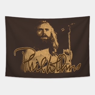 Phil Collins Singing Fan Art Brown Tapestry