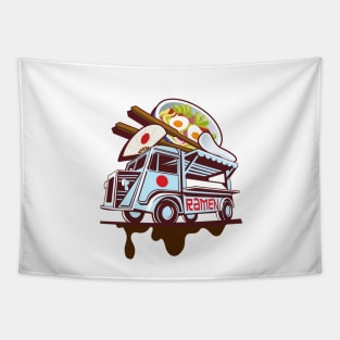 Cute Panda Eat Ramen Tapestry