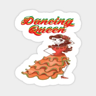 Dancing Queen Humor Skeleton 70s Dancing Magnet