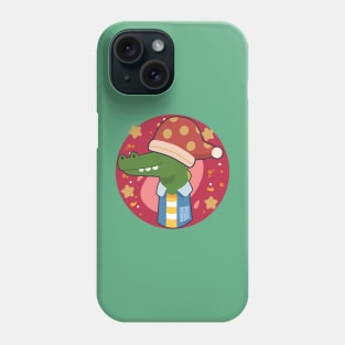 Crocodile Christmas Santa hat Ho Ho Ho Phone Case