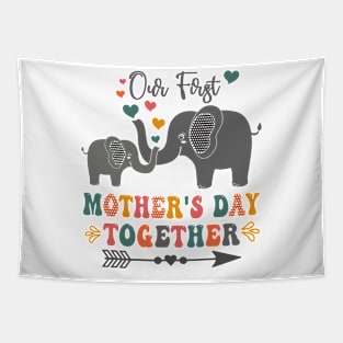 Our First Mother's Day Shirt, Mothers Day Matching Tapestry