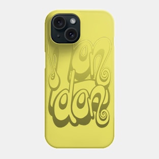 London lettering art - Meadowlark Yellow Phone Case