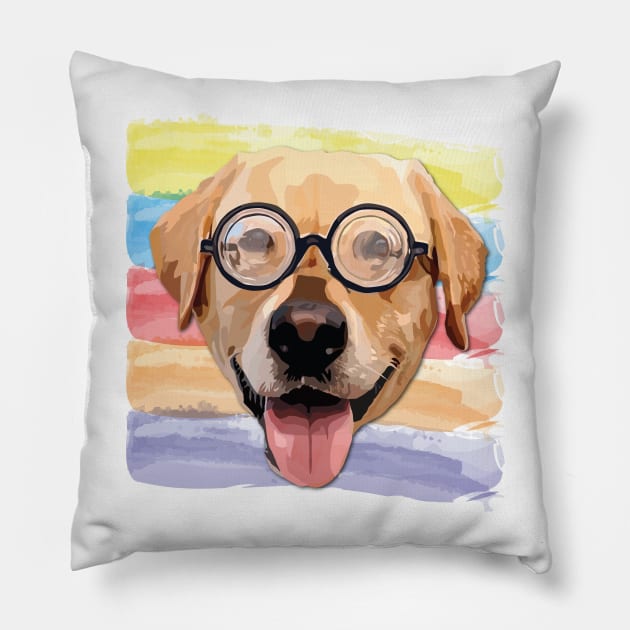 Golden Dog Pillow by thedailysoe