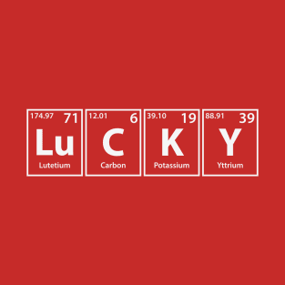 Lucky (Lu-C-K-Y) Periodic Elements Spelling T-Shirt