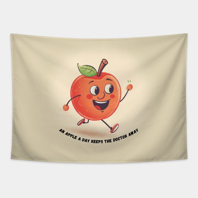 An apple a day keeps the doctor away Tapestry by bigmomentsdesign