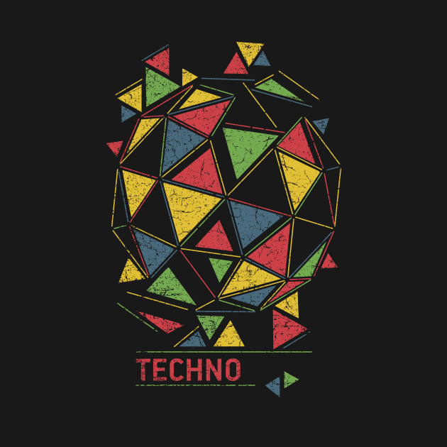 Techno Colors TShirt TeePublic