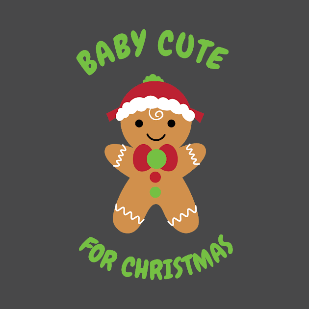 Gingerbread Christmas Man Baby Cute by Zen&Cool