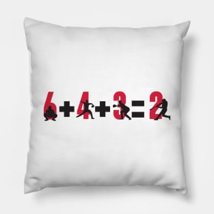 Baseball 6+4+3=2 Pillow