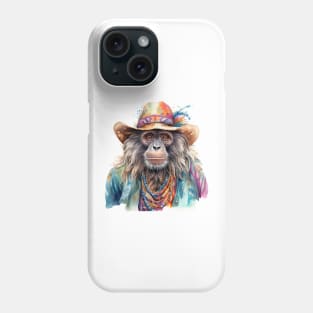 Watercolor Boho Monkey #2 Phone Case