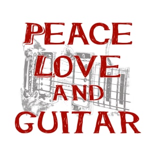 Peace love and guitar T-Shirt