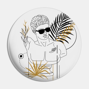 Funny Hipster Hermes Greek God // Funny Greek Mythology Pin