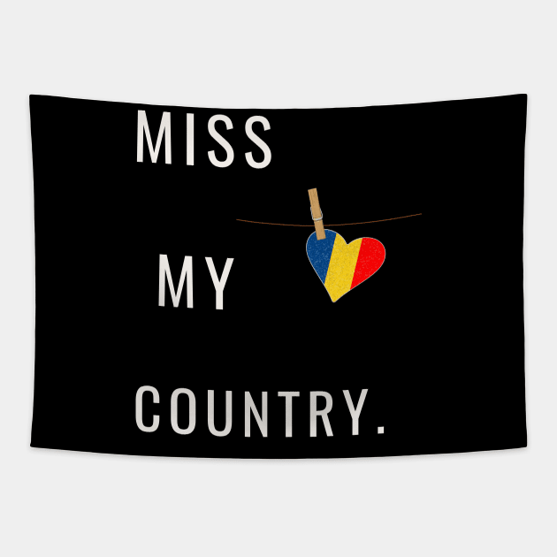 Miss my country nation lovers romania Tapestry by simpleprodshop