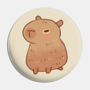 Cute Capybara illustration Pin