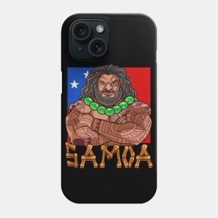 Samoan Pride Samoa Flag Polynesian Warrior Tatau Phone Case