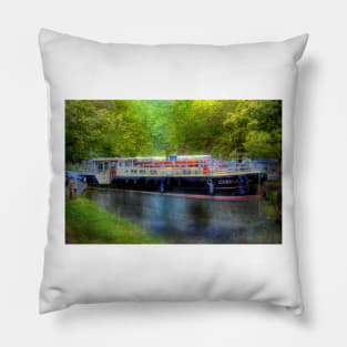 Longboat on the Grand Canal, Dublin, Ireland Pillow