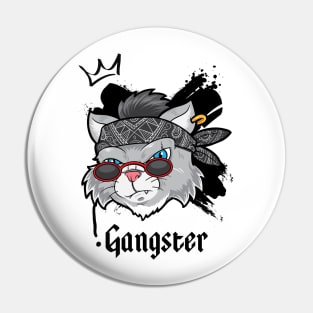 Gangstar cat streetwear Pin