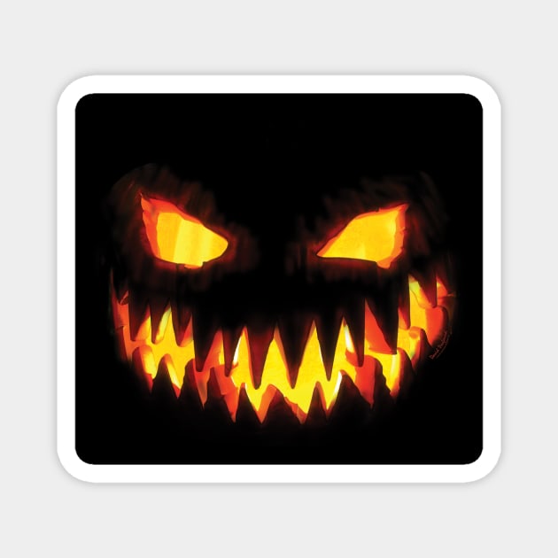 Jack O' Lantern Magnet by David Penfound Artworks