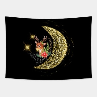 Winter Solstice Stag &Fantasy Moon Women's Tapestry
