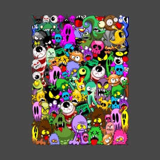 Monsters Doodles Characters Saga T-Shirt