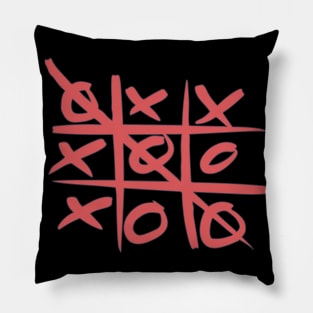 Tic Tac Toe - X and O Graphic - Board Game Pillow