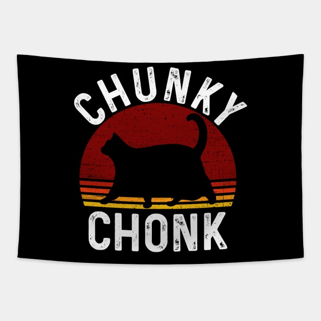 Chunky Chonk Cat Meme Tapestry by Seaside Designs