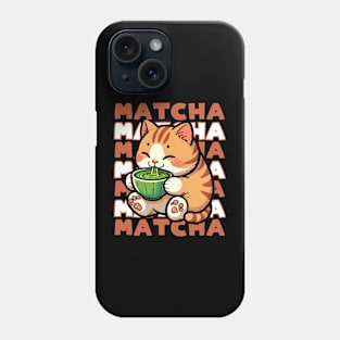 Matcha cat Phone Case