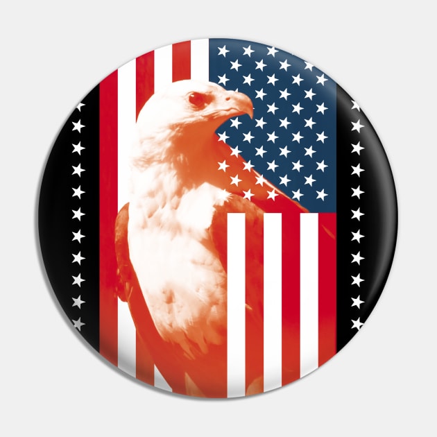 American Flag and eagle Pin by TMBTM