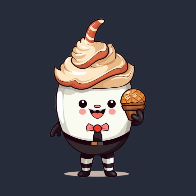 kawaii ice cream cone junk food T-Shirt cute  funny by nonagobich