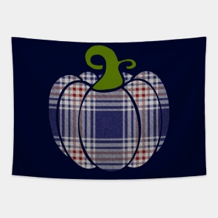 Red, White, and Blue Flannel Pumpkin Tapestry