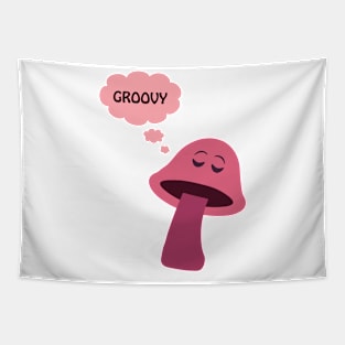 Groovy Mushroom - Pink Tapestry