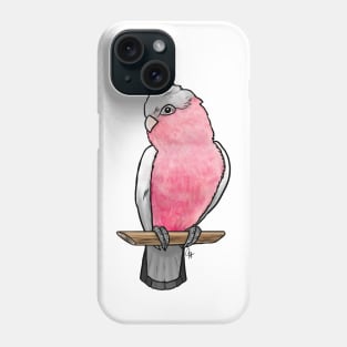 Bird - Rose-Breasted Cockatoo - Crest Down Phone Case