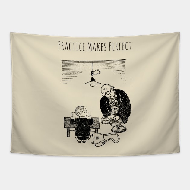 Practice Makes Perfect Tapestry by PopCycle