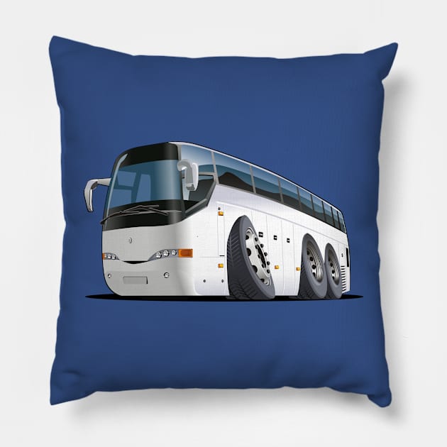 Cartoon bus Pillow by Mechanik