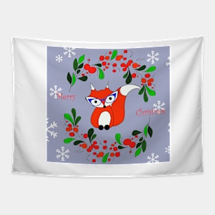 Fox Christmas Tapestry