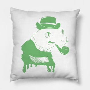 Green Fancy Frog with Pipe Pillow