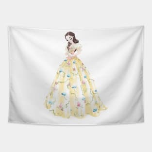 Snow - Floral Dress Tapestry