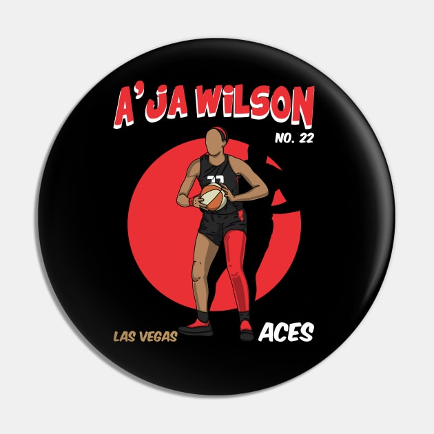 A'ja Wilson Pin by Luna Illustration