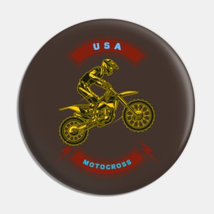 USA Motocross Pin