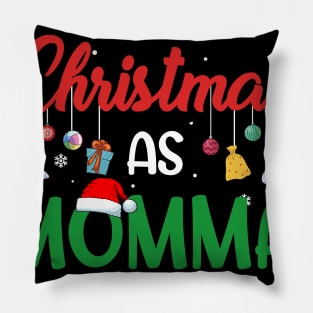 1st Christmas as Momma Matching Family Pillow