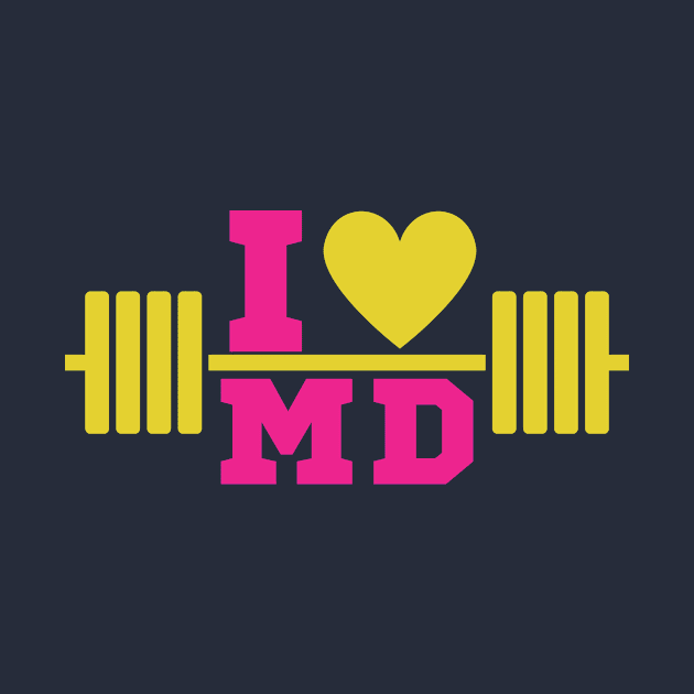 Gift I Love Mother's Day fitness T-Shirt by SmahadisDesign