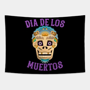 Dia de los Muertos Skull Guitars Tapestry