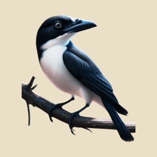 Butcherbird Sitting on a Branch T-Shirt