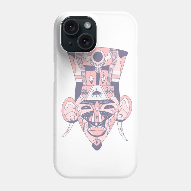 Npink African Mask 6 Phone Case by kenallouis