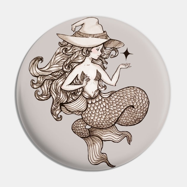 Undersea Mermaid Witch Pin by MyOwnFairytale