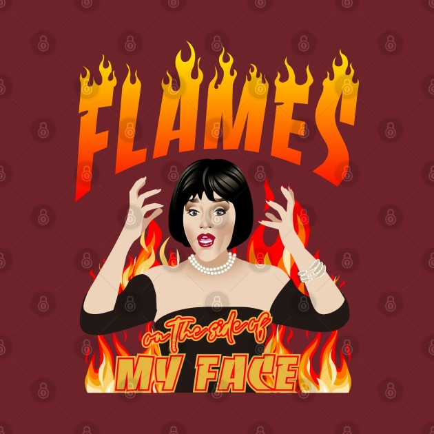 Flames on the side of my face by xoxocomp