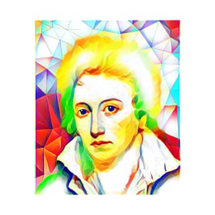 Percy Bysshe Shelley Colourful Portrait | Percy Bysshe Shelley Artwork 11 T-Shirt