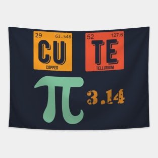 Cute Pie Pi Day Cutie Math Periodic Table Pink math teacher Tapestry