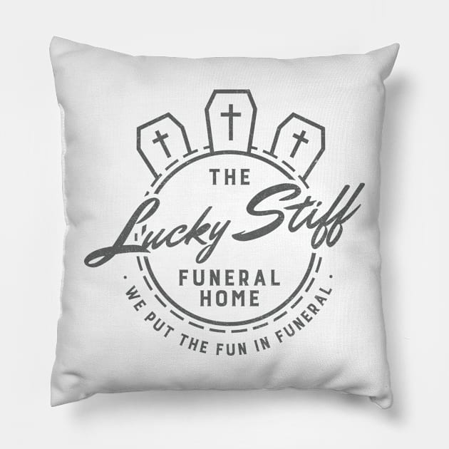 The Lucky Stuff (Black) Pillow by winstongambro