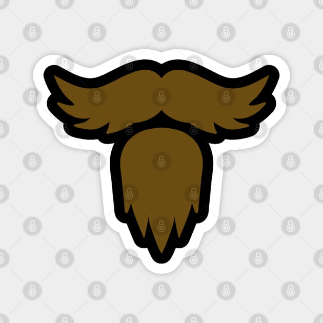 hipster moustache beard Magnet by MNZStar